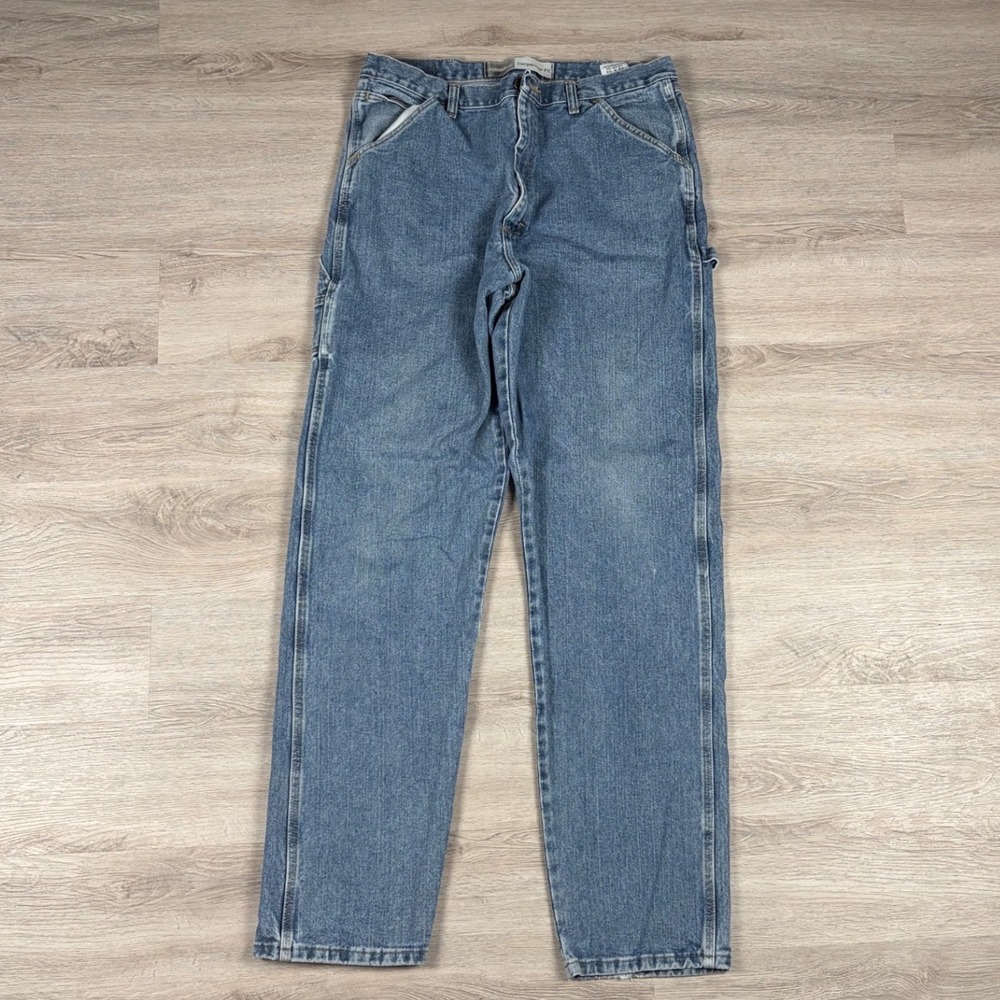 Gander Mountain Carpenter Jeans Mens 36x36 Blue Denim Workwear 10A000551D